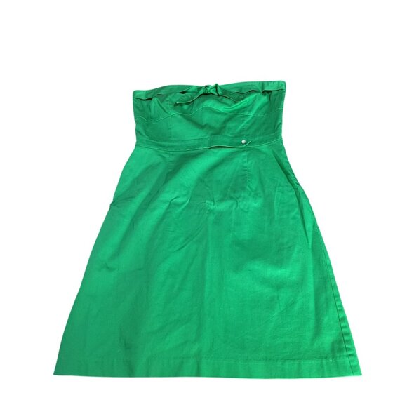 CREMIEUX Women's SZ 8 Kelly Green Strapless Bow Dress Spring Preppy - Picture 2 of 12